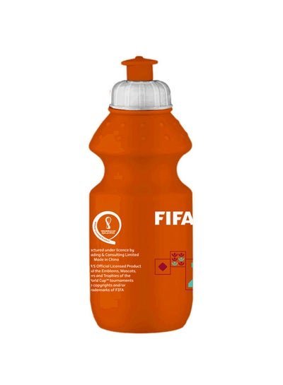 FIFA Football World Cup 2022 Printed Water Bottle Orange 350  Ml