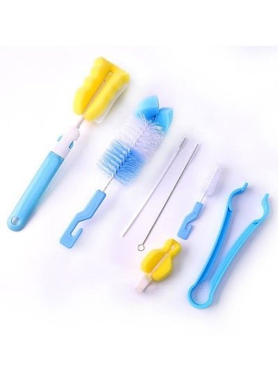 ZCM-HAPPY 7-Piece Bottle Cleaning Sponge Brush Set for Cleaning Baby Bottles, Pacifiers, Sports Bottles, Vases and Glassware