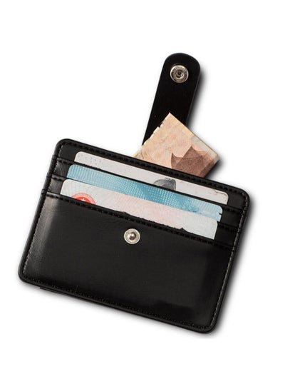 Generic Leather Card Holder Wallet Black
