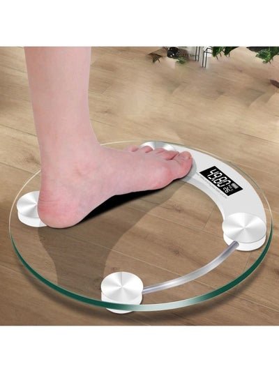 Generic Digital LCD Electronic Glass Body Weight Scale Health Bathroom Round