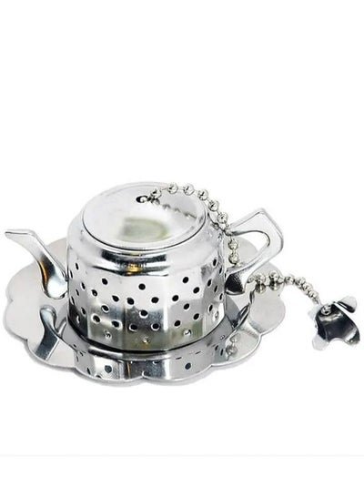 Tealand Durable Fine Mesh Strainer Tea Pot Infuser With Tray  Filter Stainless Steel Perfect Size Suitable To Any Teapot Mugs Cups To Steep Loose Leaf Tea