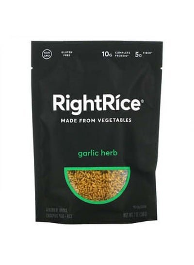 RightRice RightRice, Made From Vegetables, Garlic Herb, 7 oz (198 g)
