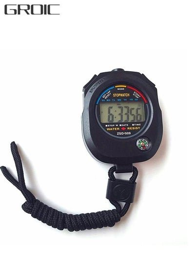 GROIC Multi-Function Electronic Digital Sport Stopwatch Timer, Large Display with Date Time Compass and Alarm Function,Suitable for Sports Coaches Fitness Coaches and Referees