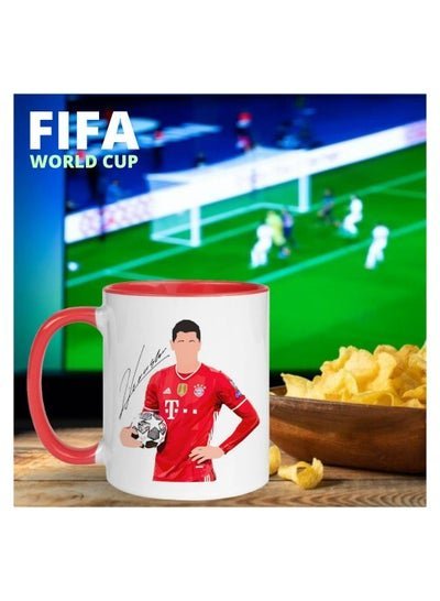 MEC FIFA World Cup Robert Lewandowski Hot & Cold Beverages Cup Coffee Mug Espresso Gift  Coffee Mug Tea Cup Coffee Mug With Name Ceramic Coffee Mug Tea Cup Gift 11oz