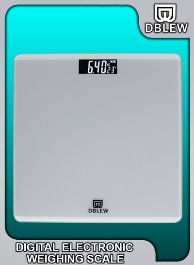 DBLEW Automatic Personal Glass Digital Weighing Smart Scale Intelligent Electronic Household Machine With LCD Display Accurate Body Fat Weight Measurement For Bathroom Kitchen Home Office lbs/kg