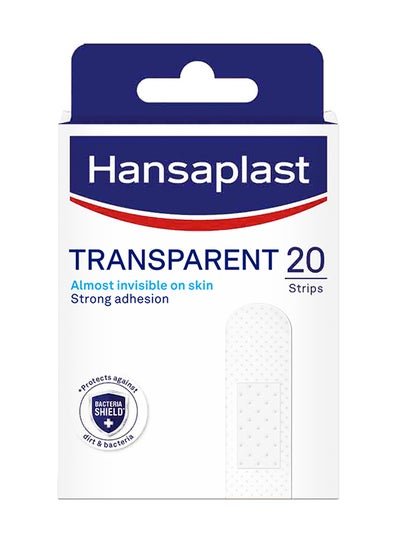 Hansaplast Transparent Plasters, Strong Adhesion, 20 Strips
