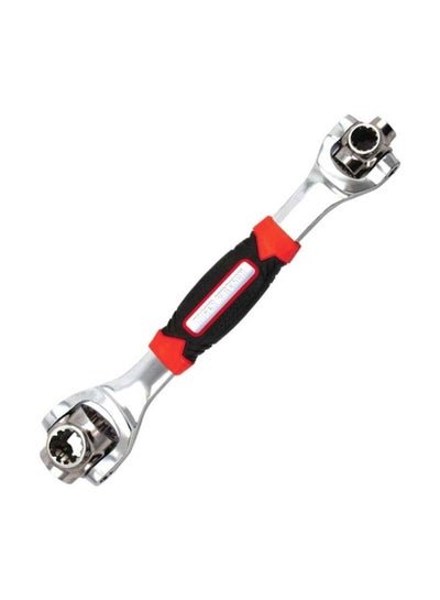Generic Multi-Purpose Ratchet Wrench Silver/Red/Black