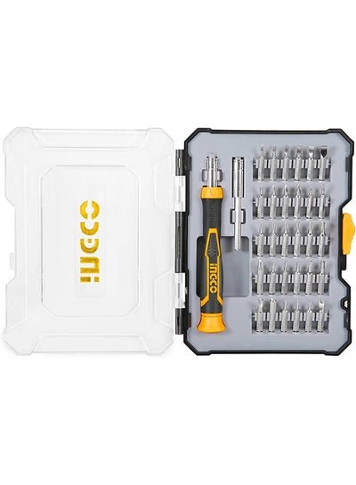 INGCO 32-Piece Professional Precision Screwdriver Tool Repair Kit Silver/Black/Yellow 0.25kg