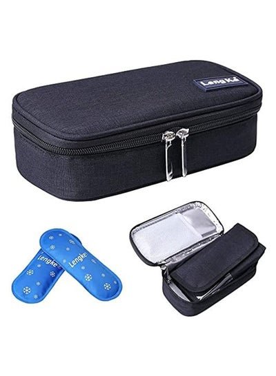 Leng Ke Insulin Cooler Travel Carrying Case Diabetic Medication Cooling Bag with 2 Ice Packs